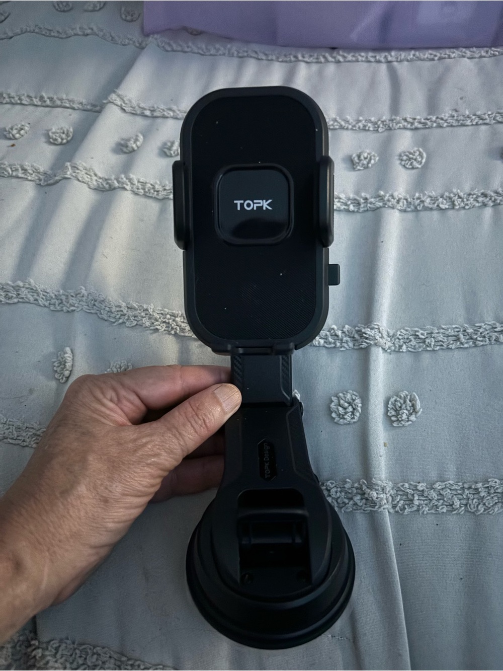 Black Car Phone Mount with Strong Suction Cup